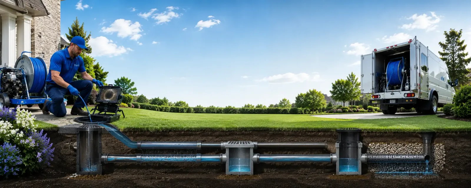 Outdoor drain cleaning information for Squire, WV